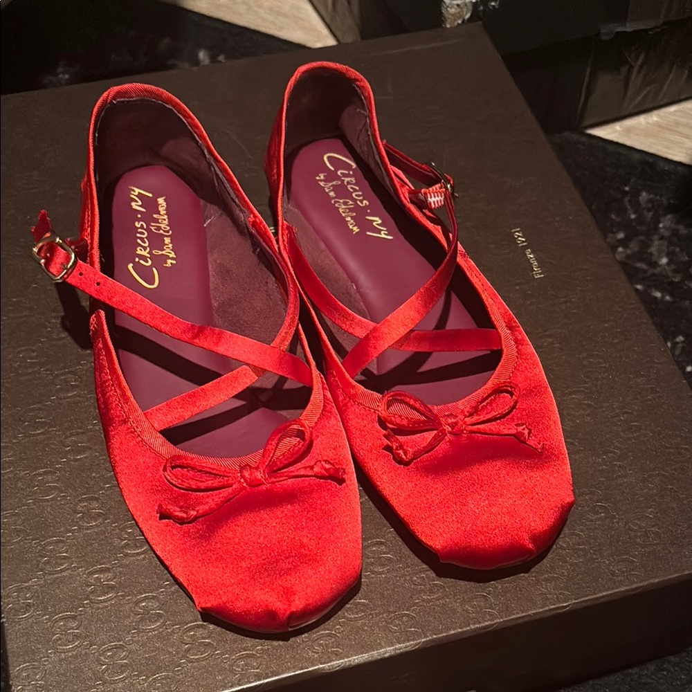 Red Ballet Flats